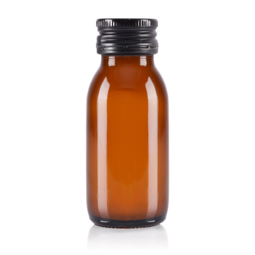 60ml Amber Glass Syrup Bottle 28mm T/E Finish