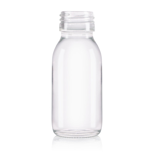 60ml Flint Glass Syrup Bottle 28mm T/E Finish