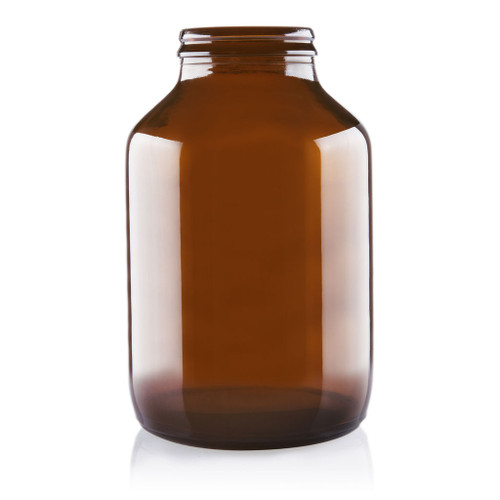 300ml Amber Glass Tabloid Bottle 43mm Tearband Finish - Pack