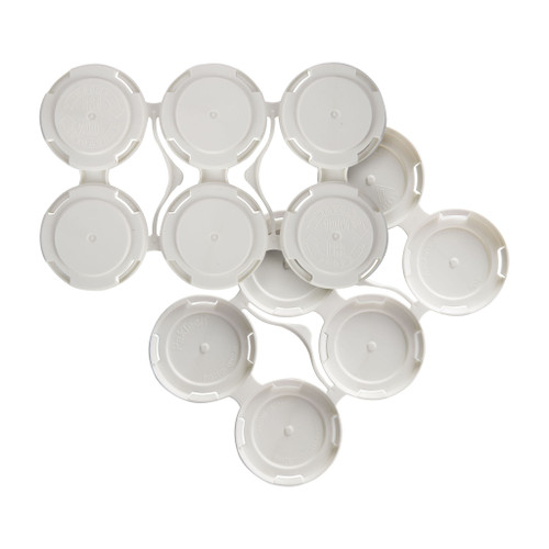 6 Can White Plastic Carry Handle