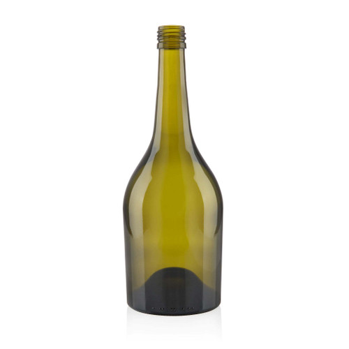 750ml Antique Green Glass 'Lux' Wine Bottle BVS Finish