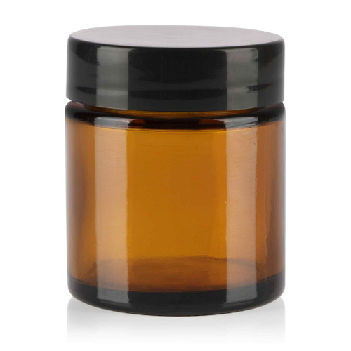 30ml Amber Glass Cream Jar 38mm Screw Finish