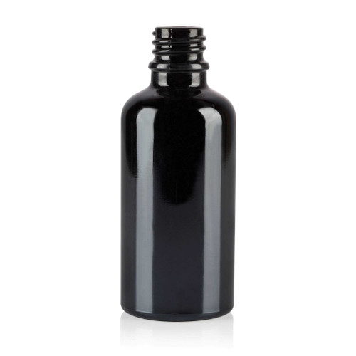 50ml Black Glass Drop Dispensing Bottle 18mm T/E Finish