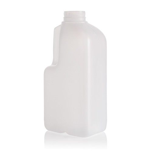 1Ltr Natural Plastic Lightweight Handled Milk Bottle 38mm Snaploc T/E Finish