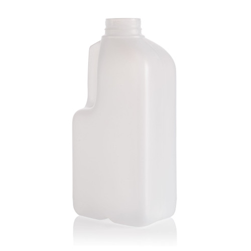 1Ltr Natural Plastic Lightweight Handled Milk Bottle 38mm Snaploc T/E ...
