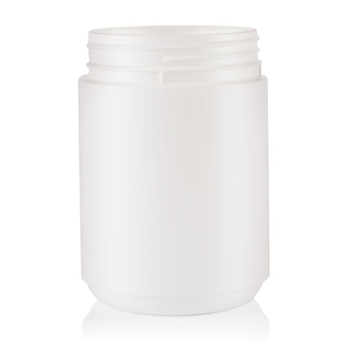 1Ltr White Plastic Round Jar 95mm T/E Finish