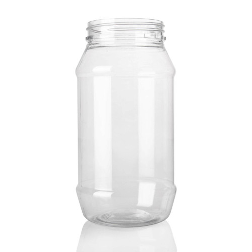 600ml Clear Plastic Round Jar 63mm Ratchet T/E Finish