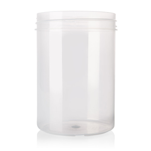750ml Clear Plastic Round Jar 95mm Screw Finish