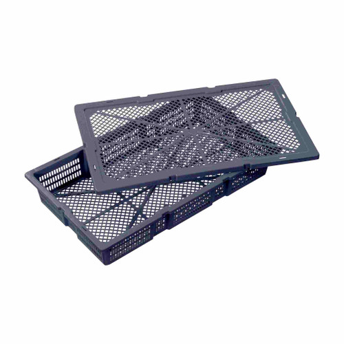 15Ltr Grey Plastic Aquaculture Crate Lid