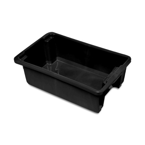 32Ltr Black Plastic Stacker Crate