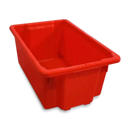 52Ltr Red Plastic #10 Stacker Crate