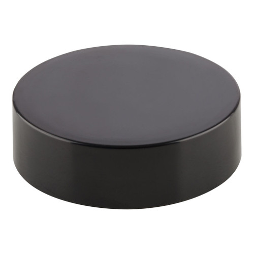 38mm Black Plastic Smooth Sided Screw Cap with Liner