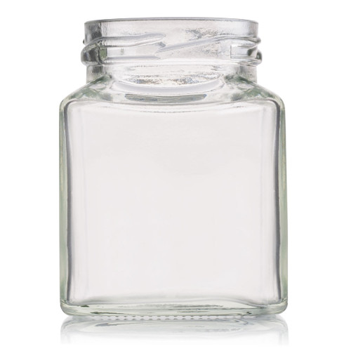 110ml Flint Glass Square Jar 48mm Twist Finish - Carton