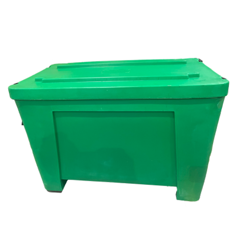 283Ltr Green Xactics Hinged Dry Ice Bin with Lid