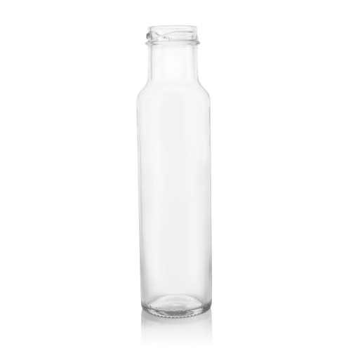 250ml Flint Glass Tall Sauce Bottle 38mm Twist Finish - Pack
