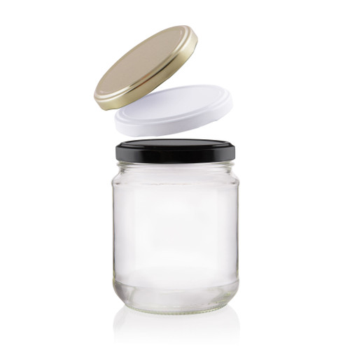 500ml Flint Glass Wide Mouth Food Jar 82mm Twist Finish - Pallet
