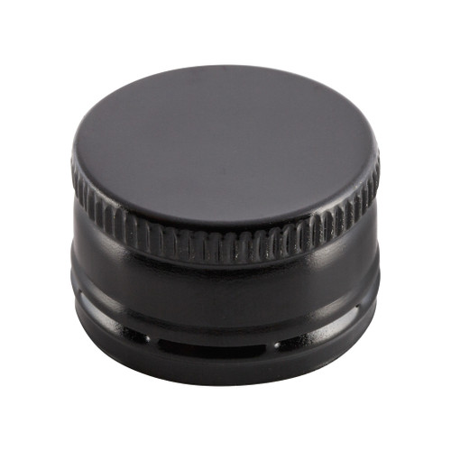 28mm Black Aluminium ROPP Machine Applied Cap with Liner