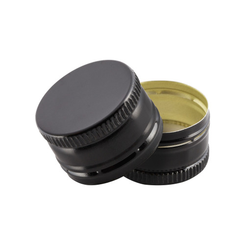 28mm Black Aluminium ROPP Cap with EPE Liner