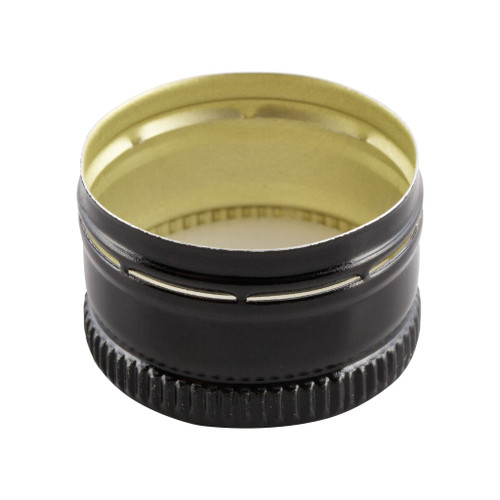 28mm Black Aluminium ROPP Cap with EPE Liner