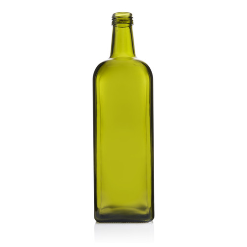 1Ltr Antique Green Glass Marasca Olive Oil Bottle 31.5mm T/E Finish - Pack