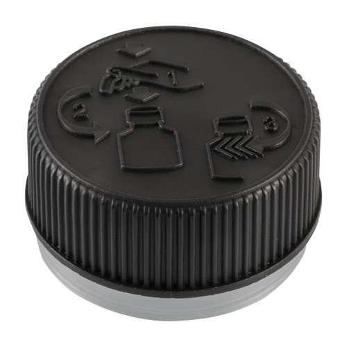 38mm Black Plastic T/E CRC Screw Cap