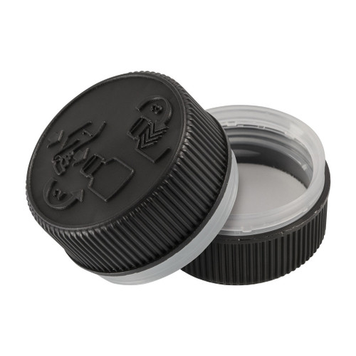 38mm Black Plastic T/E CRC Cap