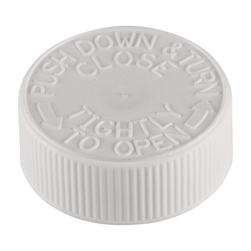 38mm White Plastic CRC Cap with EPE and Induction Foil Liner