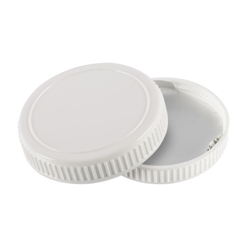 63mm White Plastic Ring Seal Screw Cap with Cello and Induction Foil Liners
