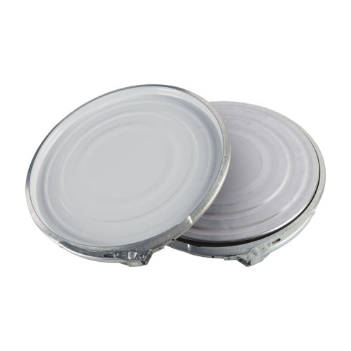 305mm White Outside Tinplate Round Polyseal DGA Lid with Locking Ring