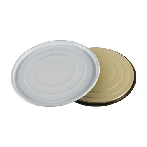 305mm White Outside, Lacquer Inside Tinplate Round DGA Lid