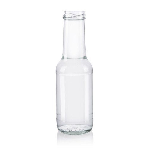 300ml Flint Glass Round Tall Neck Sauce Bottle 38mm Twist Finish - Carton