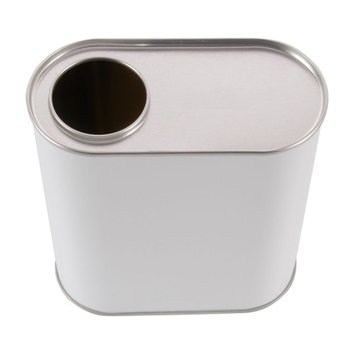 1Ltr White Outside, Lacquer Inside Tinplate Flask 43mm REL Finish