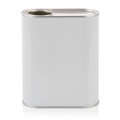 1Ltr White Outside, Lacquer Inside Tinplate Flask 43mm REL Finish