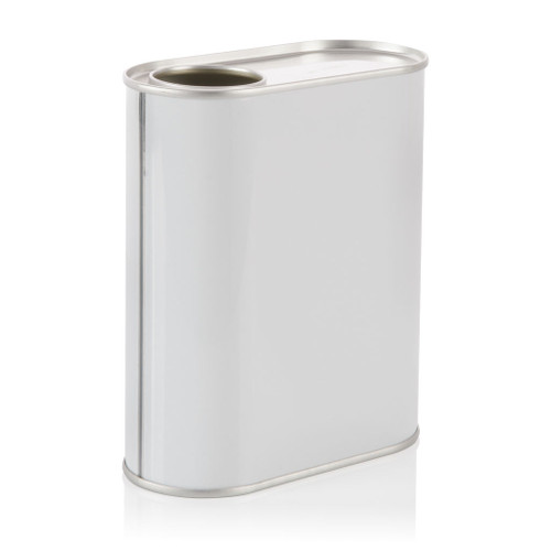1Ltr White Outside, Lacquer Inside Tinplate Flask 43mm REL Finish