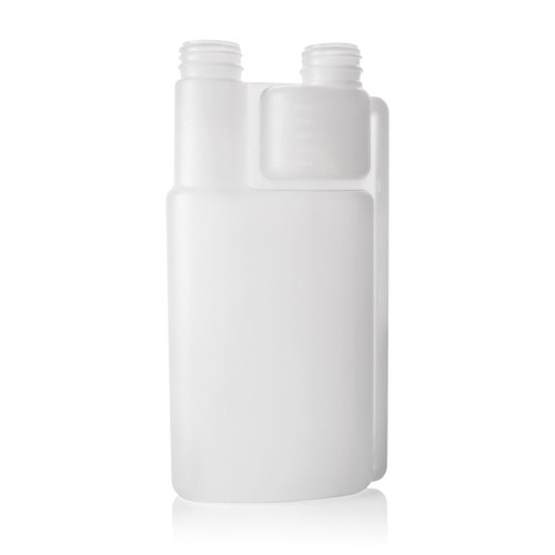 1Ltr Natural Plastic 100ml Chamber Pack 'NTBT' Embossed - Fluorinated