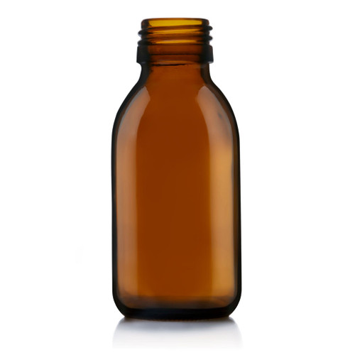 100ml Amber Glass Syrup Bottle 28mm T/E Finish