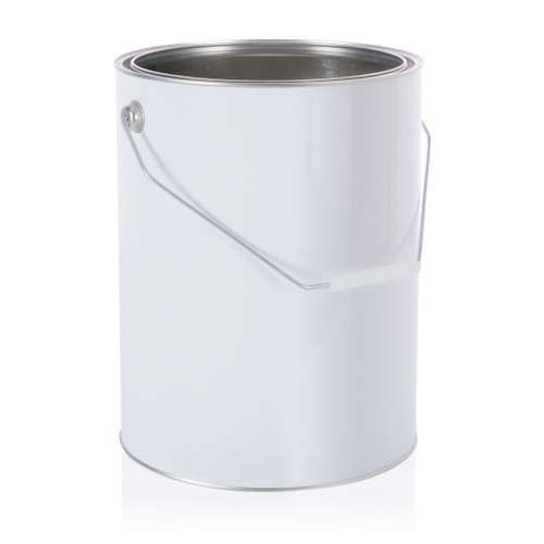 10Ltr White Outside Round Tinplate Can Tripletite Finish