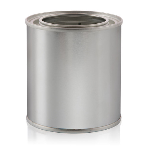 250ml Silver Plain Outside, Lacquer Inside Round Tinplate Can Doubletite Finish