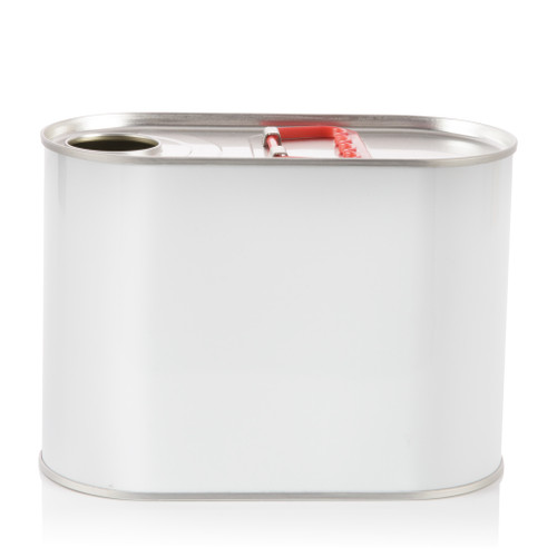 2.5Ltr White Outside, Lacquer Inside Tinplate Flask 43mm REL Finish