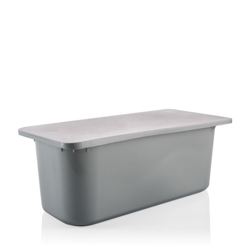 5Ltr Silver Plastic Rectangular Ice Cream Tray