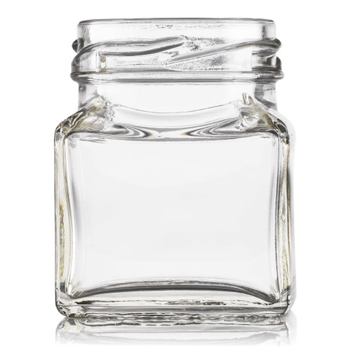 50ml Super Flint Glass Square Food Jar 43mm Twist Finish - Pallet