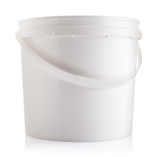 5Ltr White Plastic Round T/E Pail