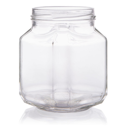 380ml Flint Glass Vaso Quadro Gourmet Jar 70mm Twist Finish - Pallet