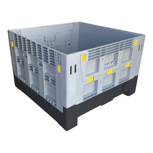 750Ltr Grey Collapsible Vented Pallet Bin