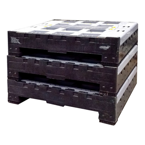 750Ltr Grey Collapsible Vented Pallet Bin