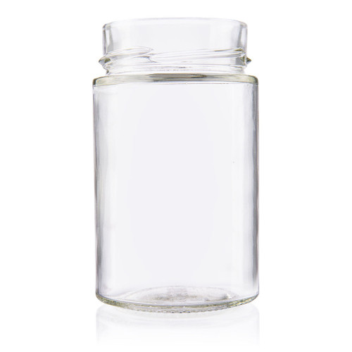 212ml Flint Glass Round Vaso Plus Jar 58mm Deep Twist Finish - Pack
