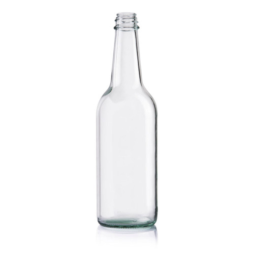 500ml Flint Glass Table Sauce Bottle 28mm Snap & Screw Finish - Pack