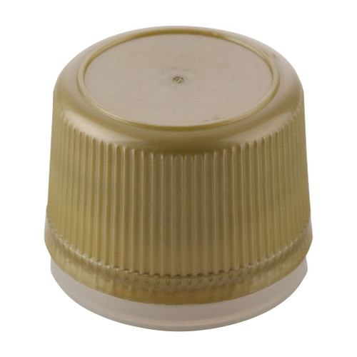 18mm Gold Plastic Tamper Evident Cap with Liner