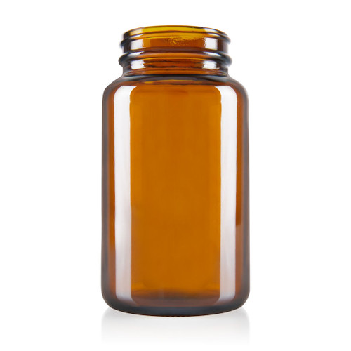 300ml Amber Glass Wide Mouth Packer Bottle 53mm 400 Screw Finish