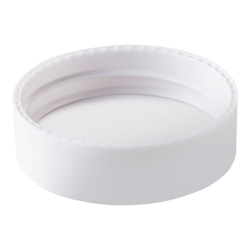 38mm White Plastic Smooth Sided Screw Cap with Liner